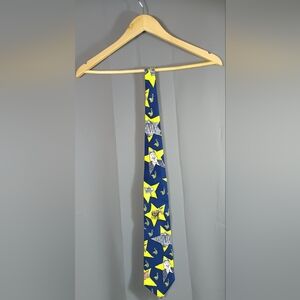 Men's silk tie by mike luckovich vintage 1996 democrat bill‎ clinton saxophone